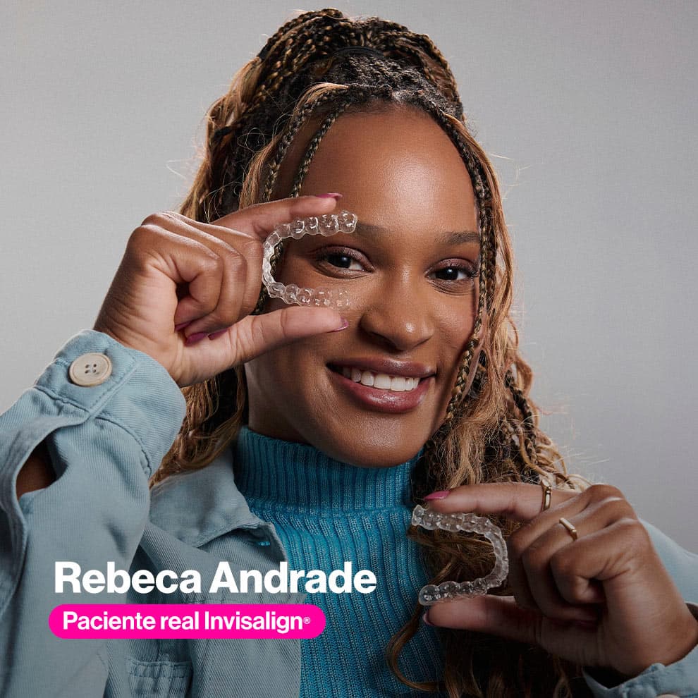 Rebeca Andrade, paciente real Invisalign